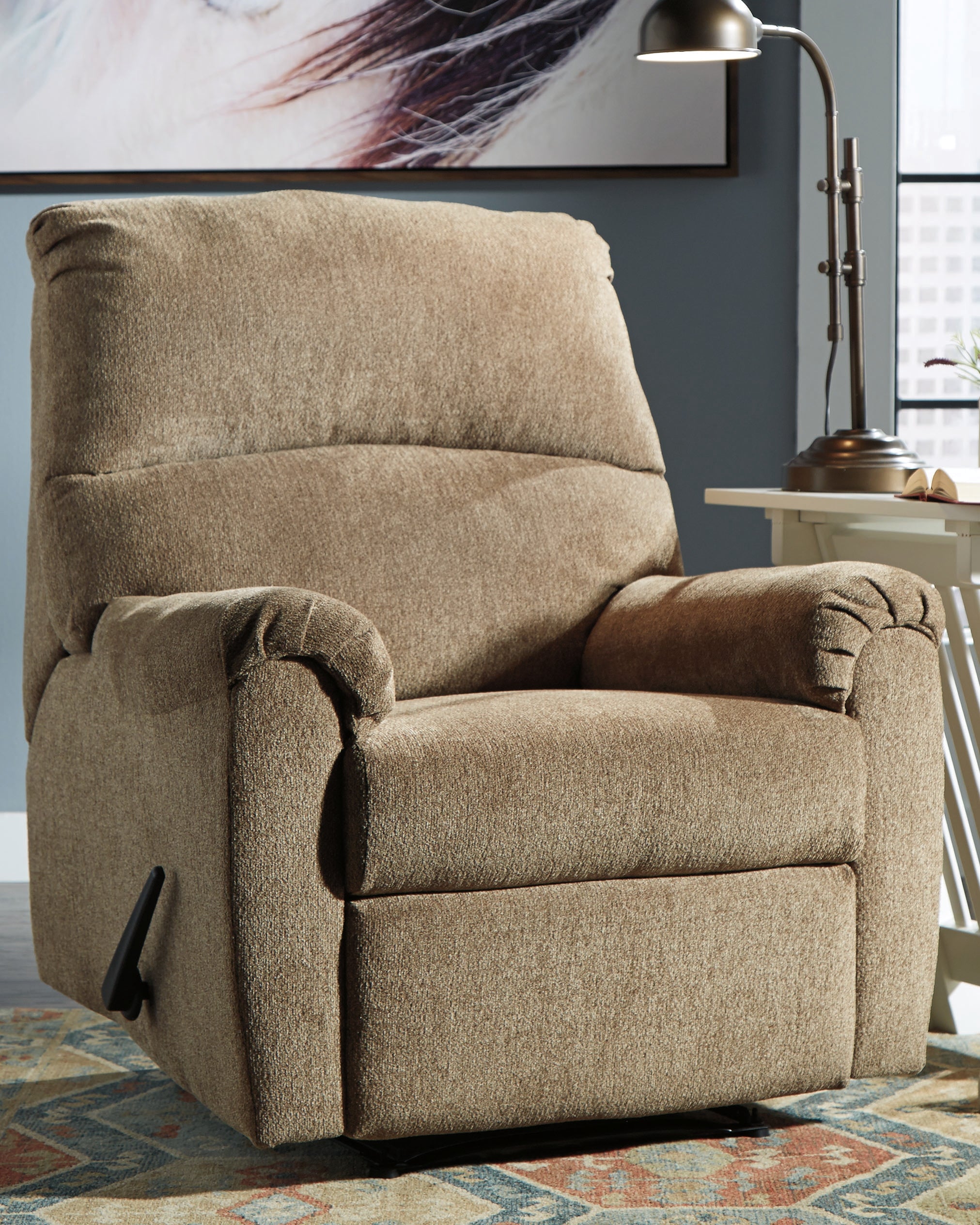 Bay Furniture Gallery - Ashley Furniture - Nerviano Living Room - Zero Wall Recliner / Mocha - 1080129