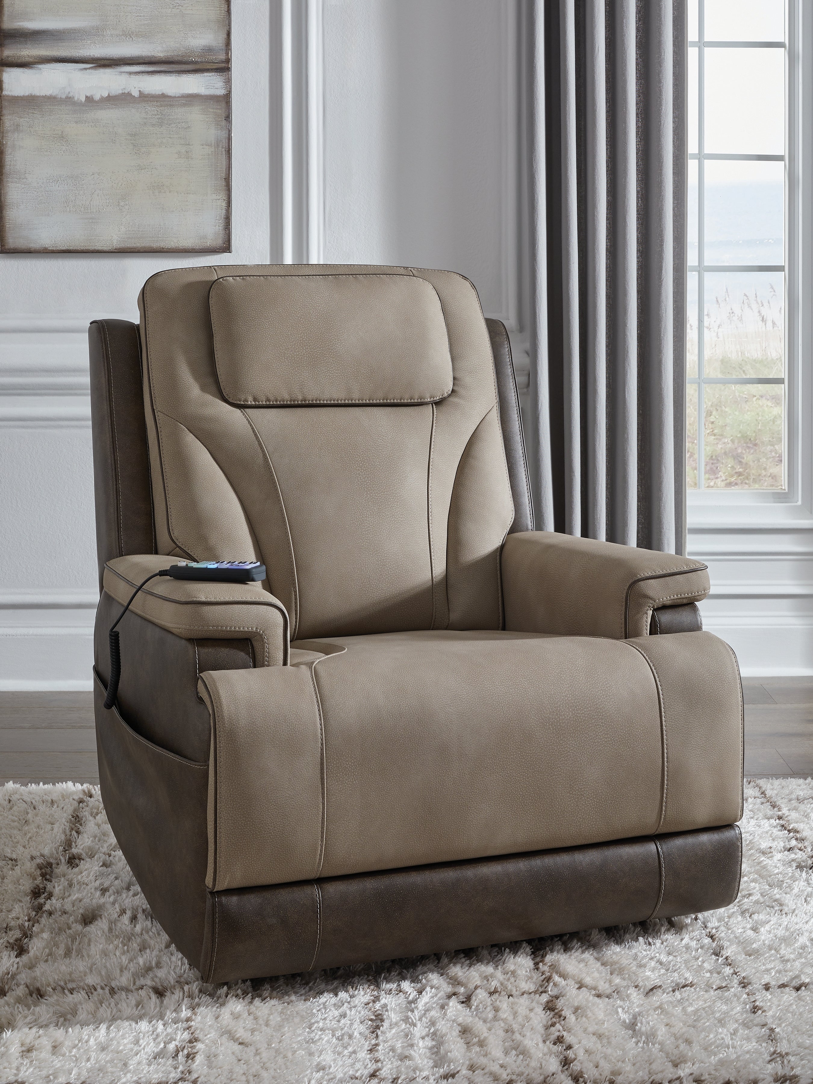 Bay Furniture Gallery - Ashley Furniture - 4Z-Peaceful Pause Living Room - Power Lift Recliner / Slate - PC1210412