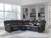 Bay Furniture Gallery - Ashley Furniture - Sultan Meadow Sectional - 2-Piece Reclining Sectional / Carbon - PC13001S1