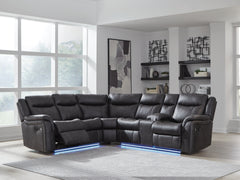 Bay Furniture Gallery - Ashley Furniture - Sultan Meadow Sectional - 2-Piece Reclining Sectional / Carbon - PC13001S1