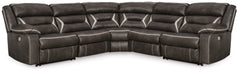 Bay Furniture Gallery - Ashley Furniture - Kincord Sectional - 5-Piece Power Reclining Sectional / Midnight - 13104S6