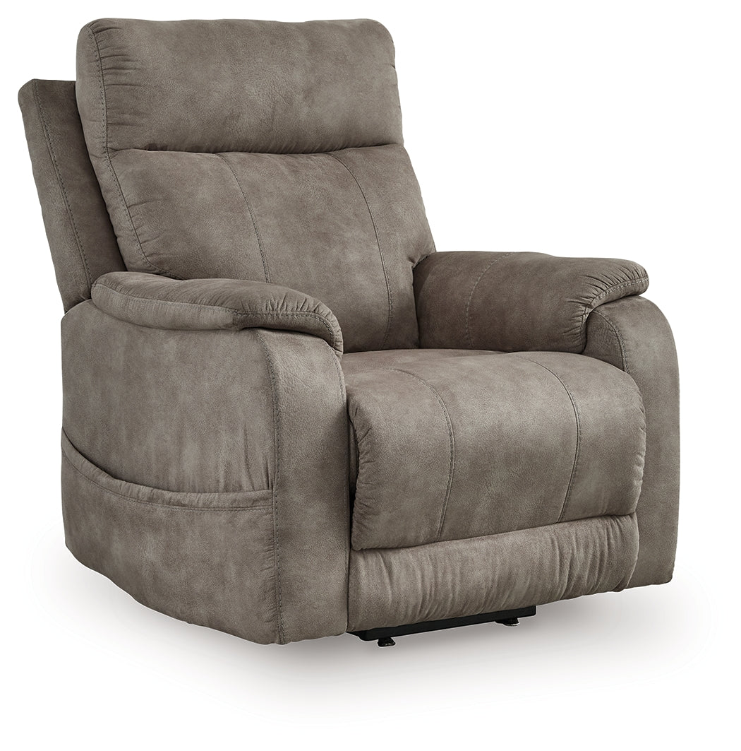 Bay Furniture Gallery - Ashley Furniture - Crestmeade Living Room - Power Lift Recliner / Fossil - 1350312