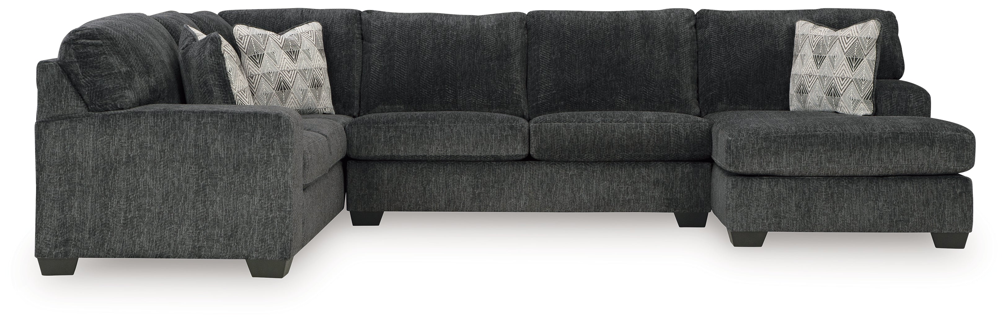 Bay Furniture Gallery - Ashley Furniture - Hollyview Sectional - LAF 3-Piece Sectional with Chaise / Shadow - 15205S1