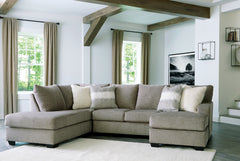 Bay Furniture Gallery - Ashley Furniture - Creswell Sectional - LAF 2-Piece Sectional with Chaise / Stone - 15305S1