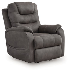 Bay Furniture Gallery - Ashley Furniture - Snowfield Living Room - Power Lift Recliner / Gunmetal - 1760912