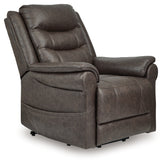 Bay Furniture Gallery - Ashley Furniture - Oatman Living Room - Power Lift Recliner / Umber - 1800412