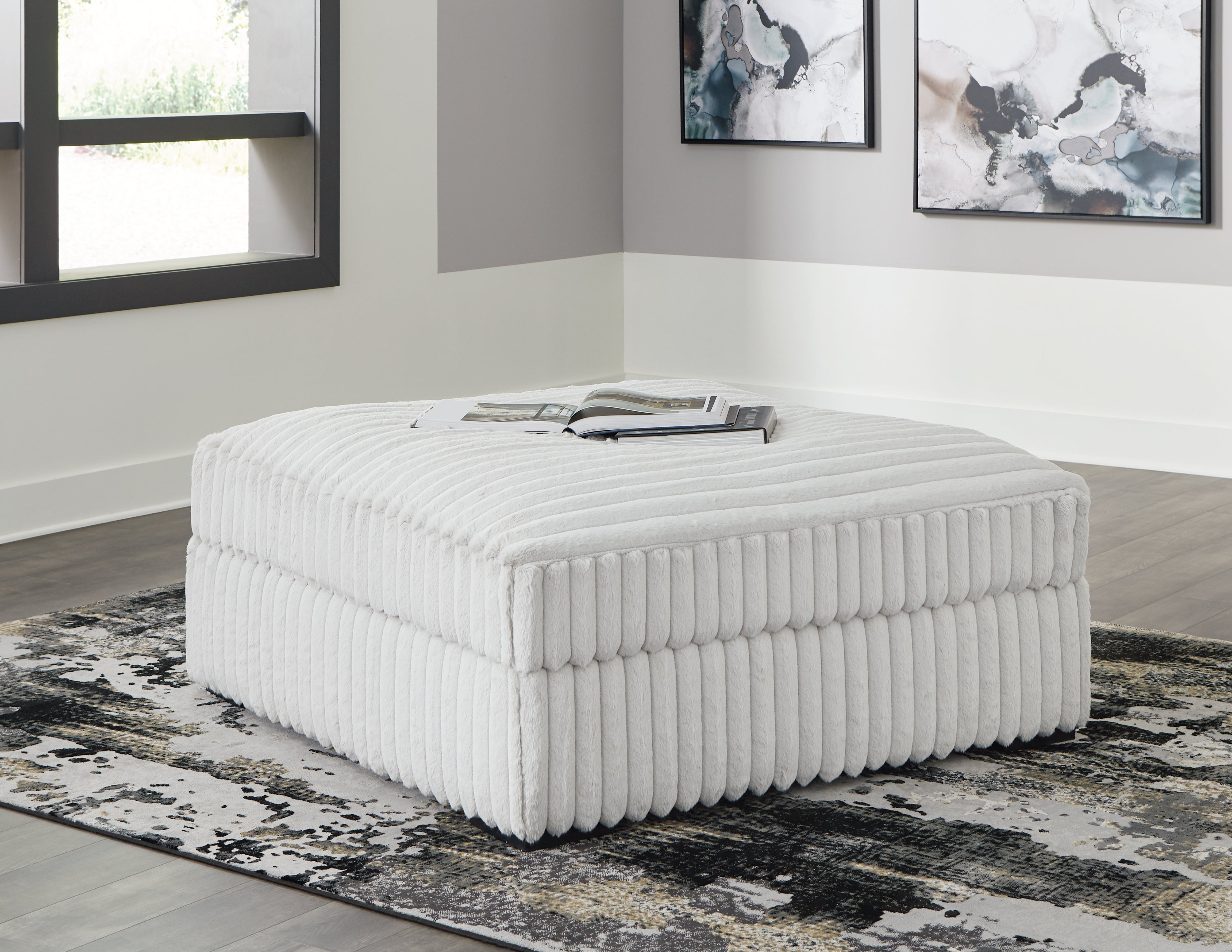 Bay Furniture Gallery - Ashley Furniture - Stupendous Living Room - Oversized Accent Ottoman / Alloy - 2590308
