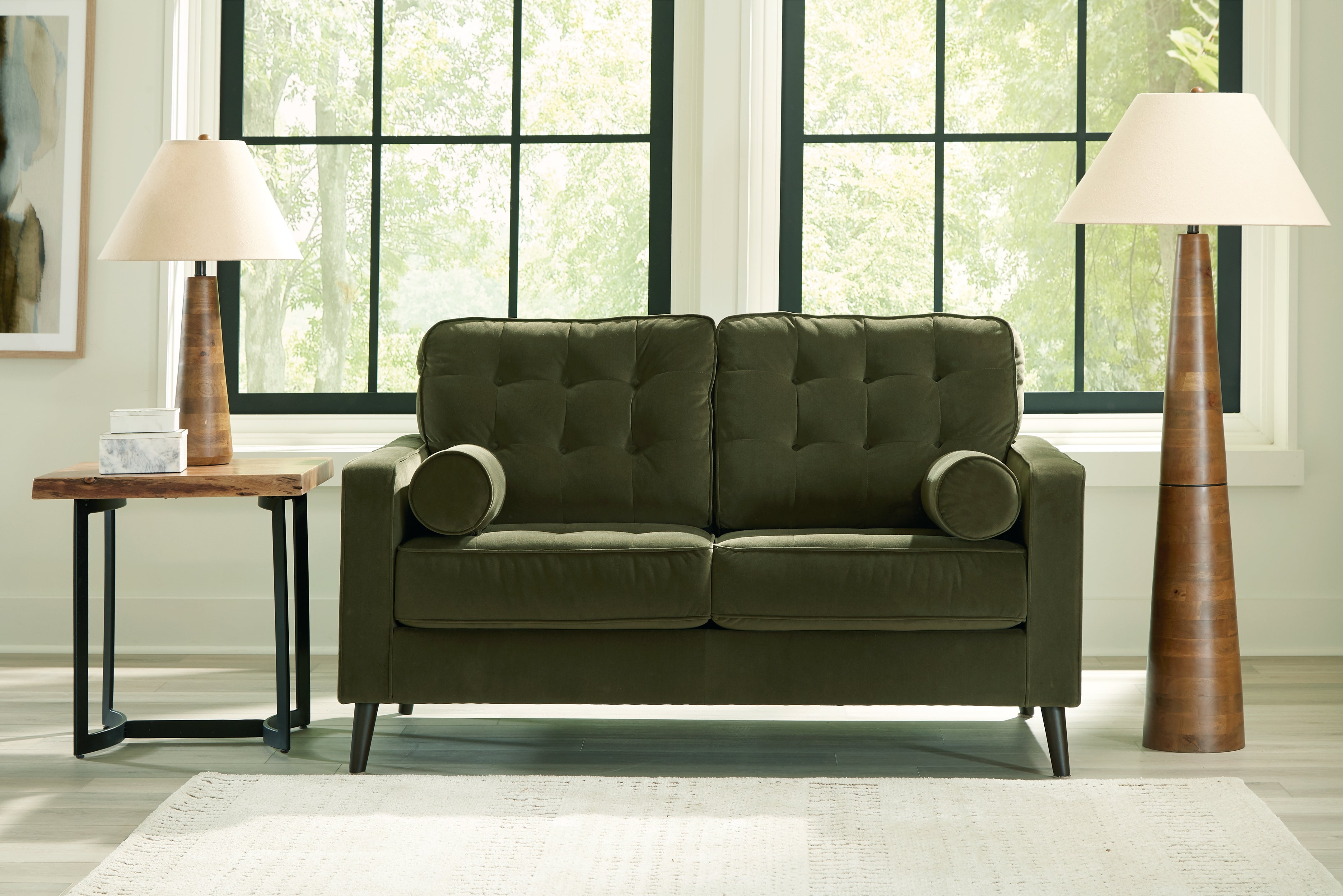 Bay Furniture Gallery - Ashley Furniture - Reveon Lakes Living Room - Chaise / Olive - 2640415
