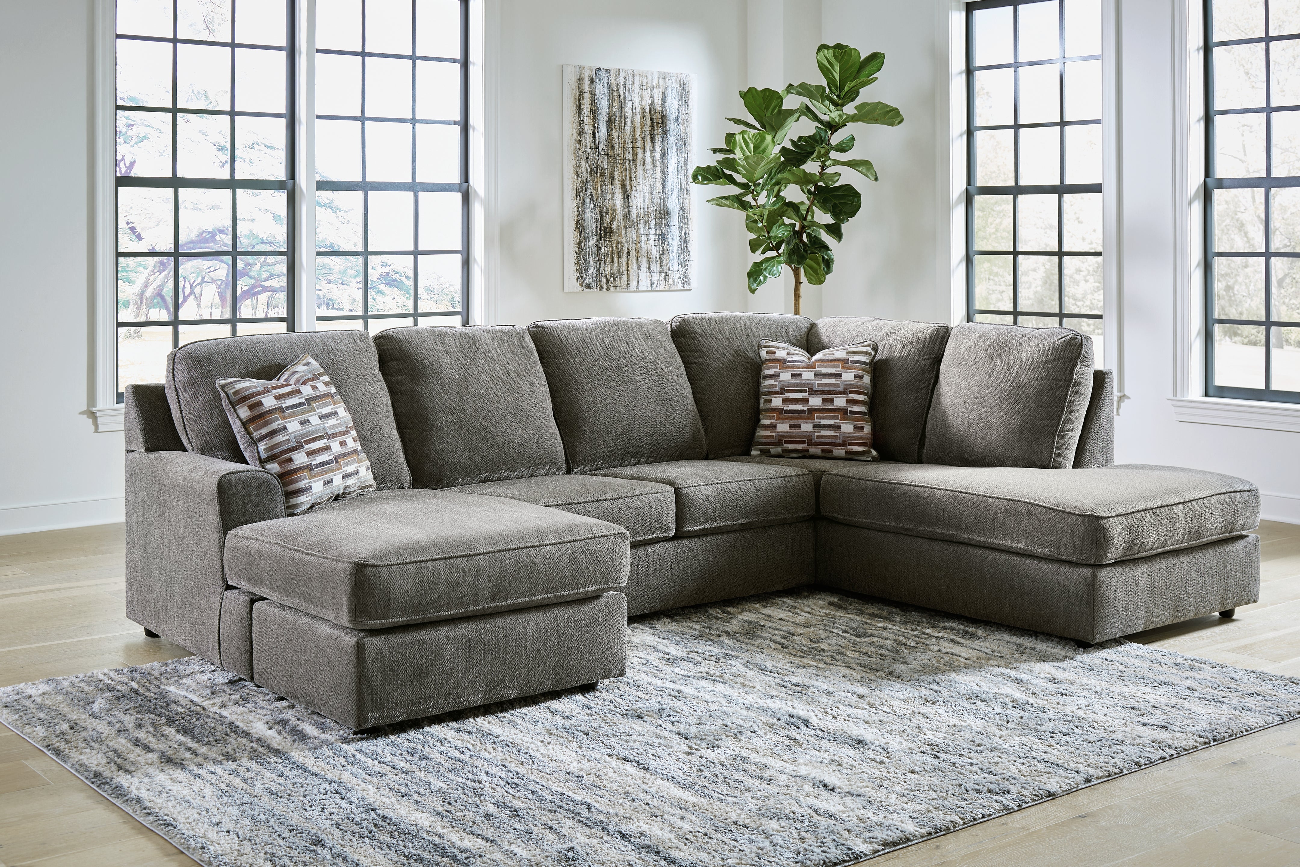 Bay Furniture Gallery - Ashley Furniture - O'Phannon Sectional - LAF 2-Piece Sectional with Chaise / Putty - 29402S1