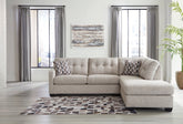 Bay Furniture Gallery - Ashley Furniture - Mahoney Sectional - RAF 2-Piece Sectional with Chaise / Chocolate - 31005S1