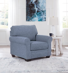 Bay Furniture Gallery - Ashley Furniture - Carissa Manor Living Room - Queen Sofa Sleeper / Denim - 3260439