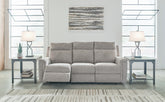 Bay Furniture Gallery - Ashley Furniture - Barnsana Living Room - Power Rocker Recliner / Gravel - 3320298