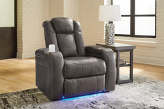 Bay Furniture Gallery - Ashley Furniture - Fyne-Dyme Living Room - PWR Recliner/ADJ Headrest / Sapphire - 3660313