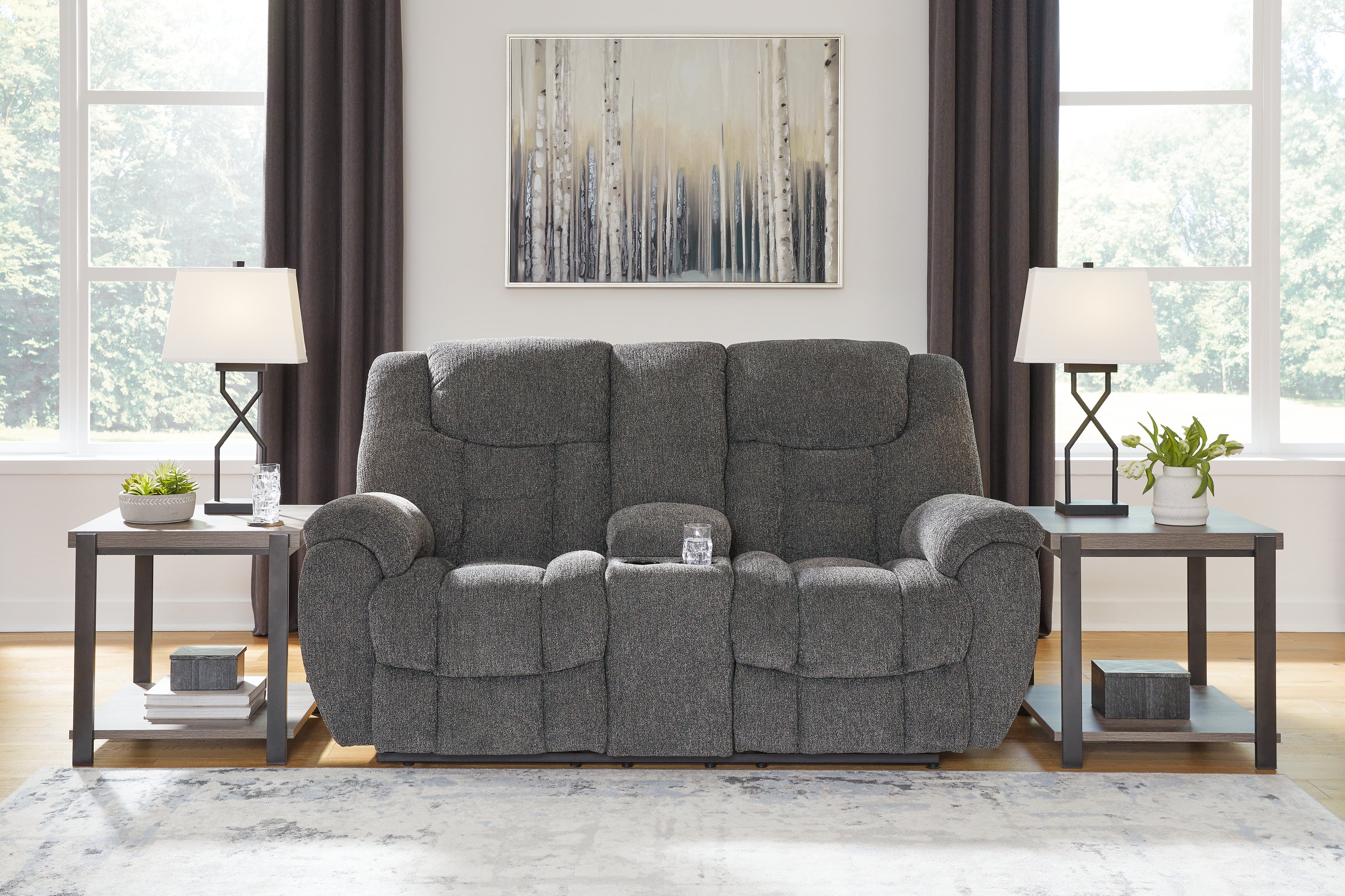 Bay Furniture Gallery - Ashley Furniture - Foreside Living Room - Rocker Recliner / Charcoal - 3810425