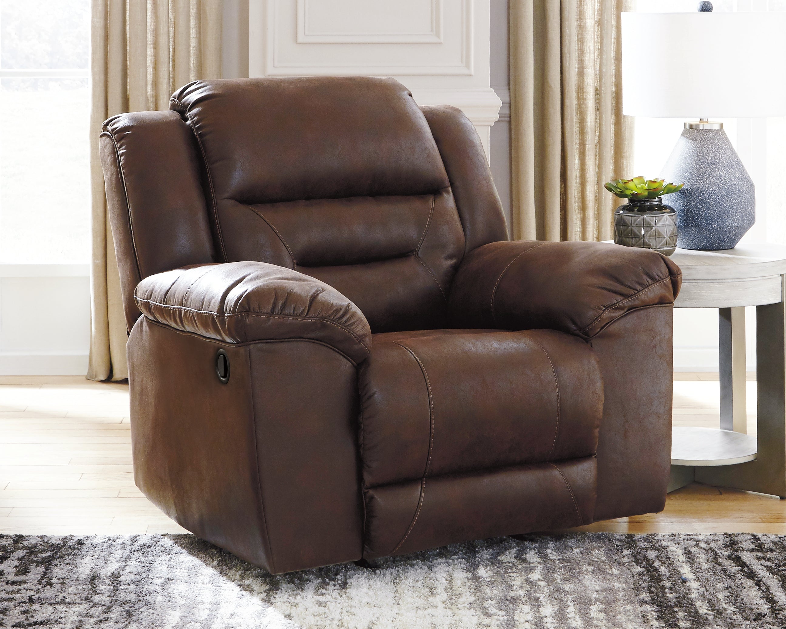 Bay Furniture Gallery - Ashley Furniture - Stoneland Living Room - Reclining Sofa / Fossil - 3990588