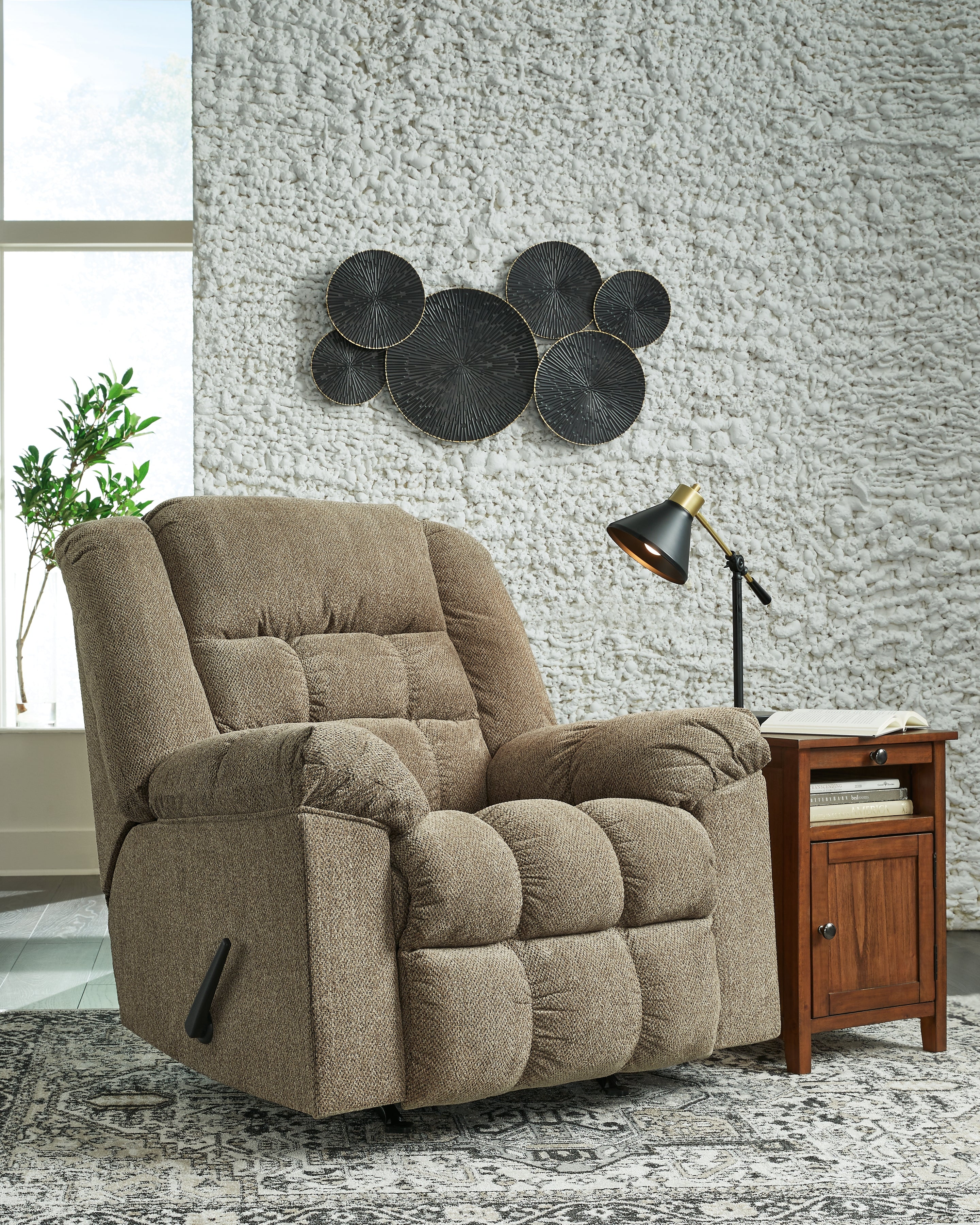 Bay Furniture Gallery - Ashley Furniture - Kegler Living Room - Rocker Recliner / Putty - 4450425