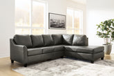 Bay Furniture Gallery - Ashley Furniture - Valderno Sectional - LAF 2-Piece Sectional with Chaise / Fog - 47804S1