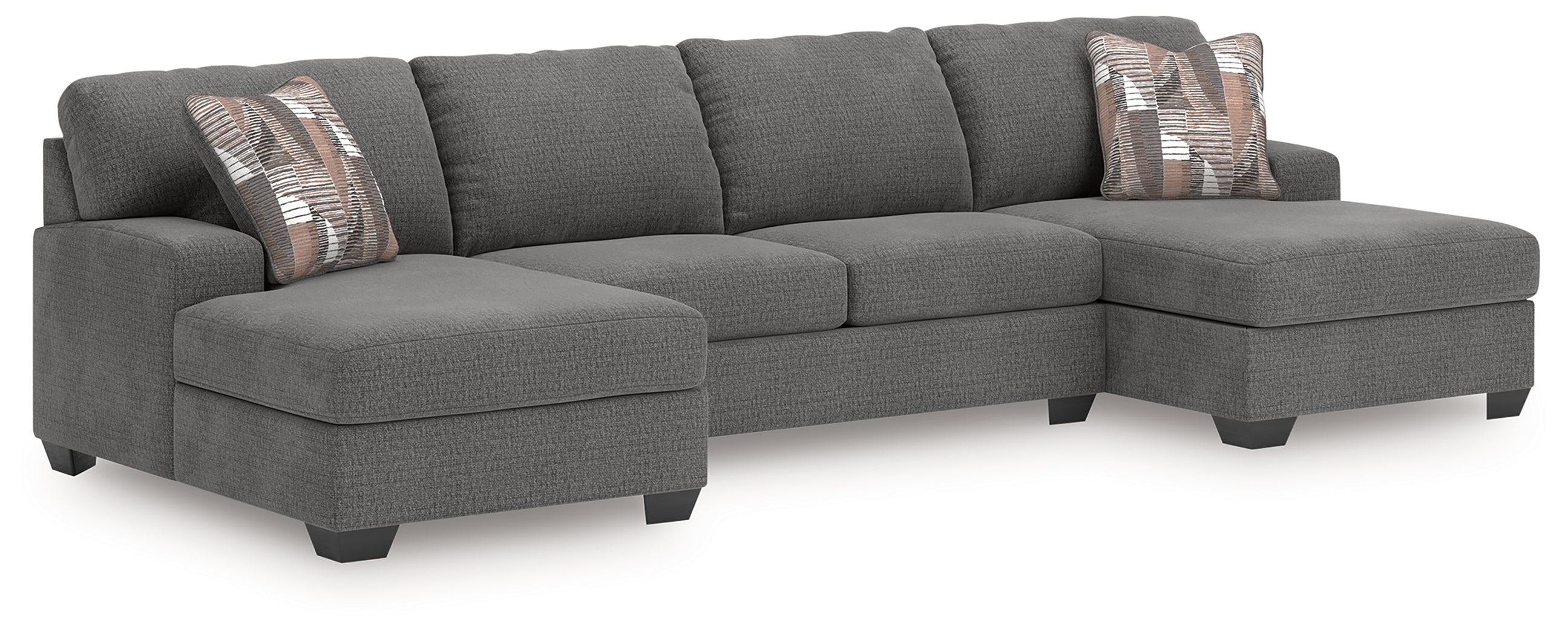 Bay Furniture Gallery - Ashley Furniture - Newellen Sectional - RAF 3-Piece Sectional with Chaise / Hemp - 48404S5