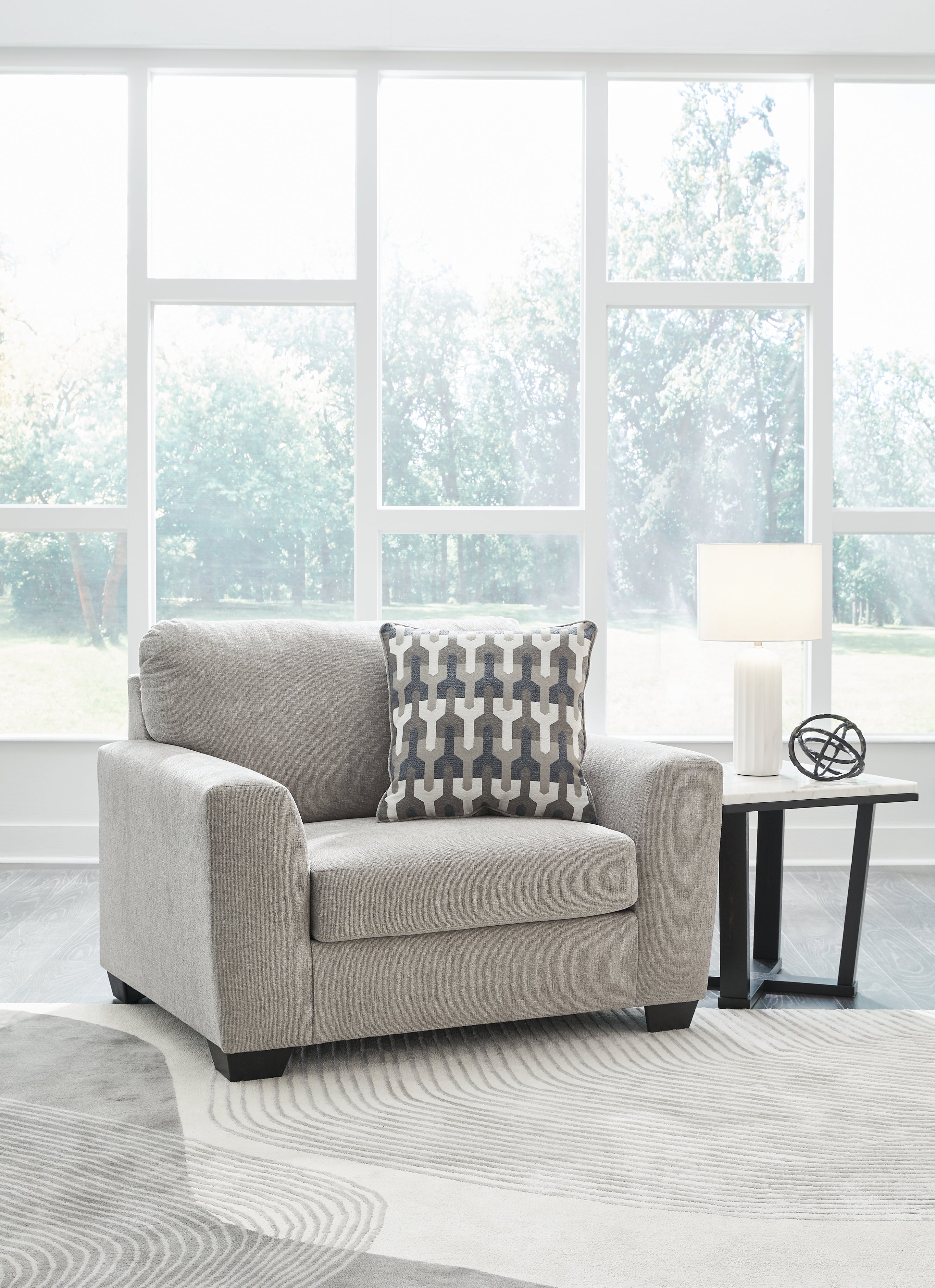 Bay Furniture Gallery - Ashley Furniture - Avenal Park Living Room - Ottoman / Flannel - 5080514