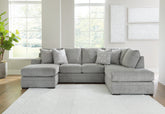 Bay Furniture Gallery - Ashley Furniture - Casselbury Sectional - RAF 2-Piece Sectional with Chaise / Cement - 52906S2