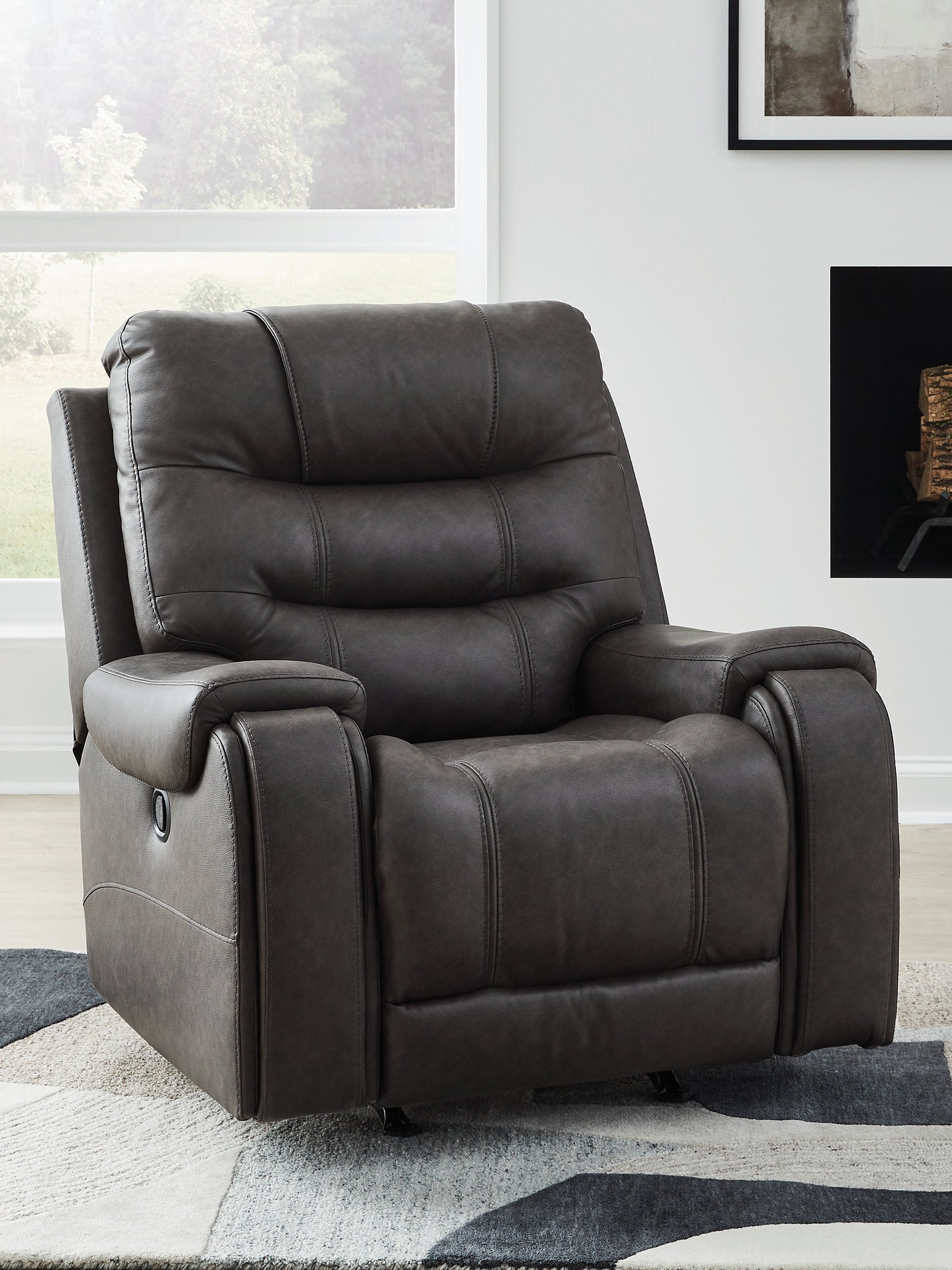 Bay Furniture Gallery - Ashley Furniture - Femley Living Room - Rocker Recliner / Smoke - PC5330625