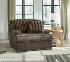 Bay Furniture Gallery - Ashley Furniture - Aylesworth Living Room - Ottoman / Chocolate - 5370214