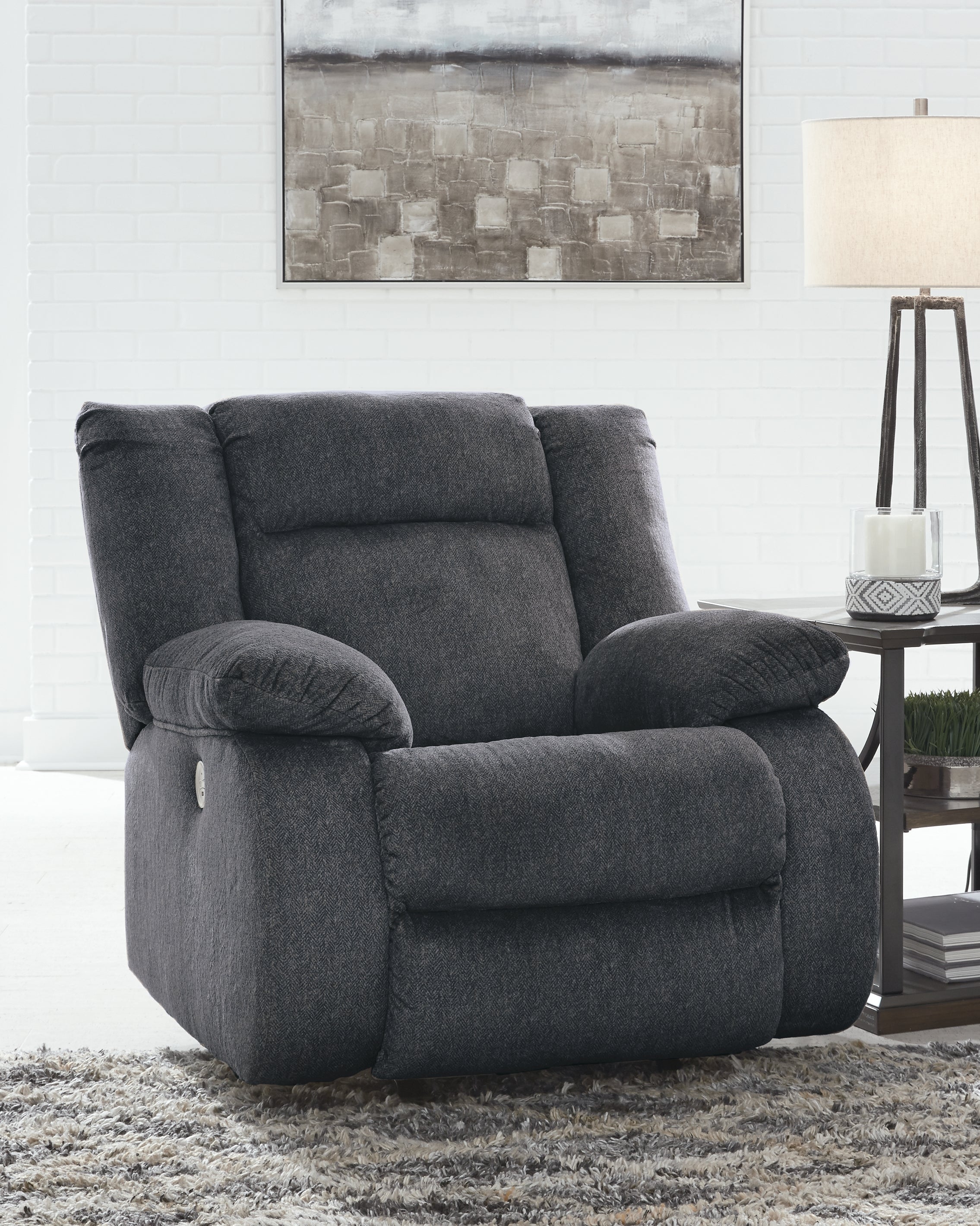 Bay Furniture Gallery - Ashley Furniture - Burkner Living Room - Power Rocker Recliner / Marine - 5380498