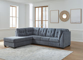 Bay Furniture Gallery - Ashley Furniture - Marleton Sectional - LAF 2-Piece Sectional with Chaise / Denim - 55303S2