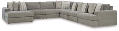Bay Furniture Gallery - Ashley Furniture - Avaliyah Sectional - RAF 7-Piece Sectional / Ash - 58103S8