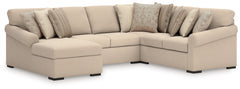 Bay Furniture Gallery - Ashley Furniture - LadyMae Sectional - RAF 2-Piece Sectional with Chaise / Twill - 59404S2