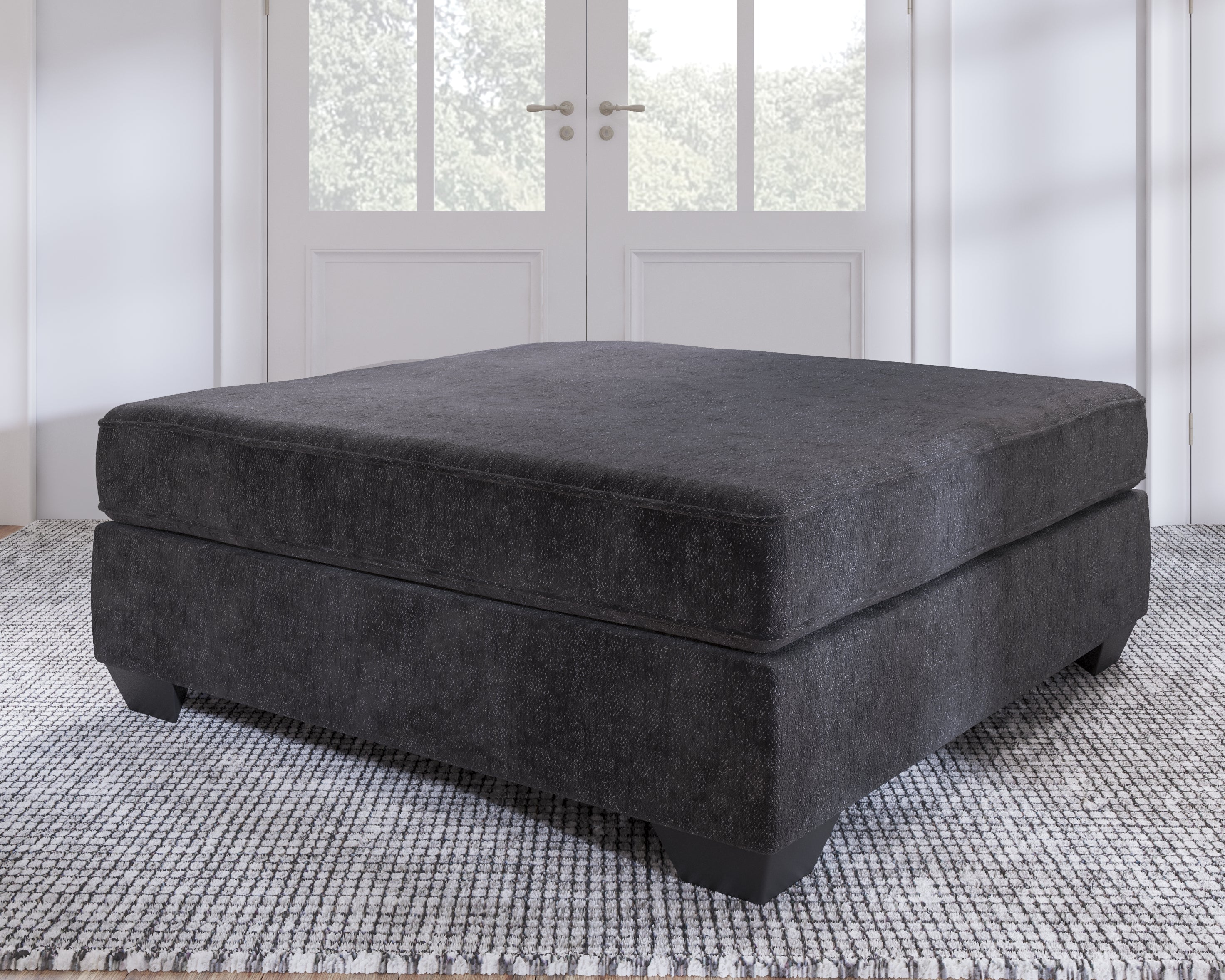 Bay Furniture Gallery - Ashley Furniture - Lavernett Living Room - Oversized Accent Ottoman / Charcoal - 5960308