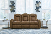 Bay Furniture Gallery - Ashley Furniture - Wolfridge Living Room - PWR Recliner/ADJ Headrest / Brindle - 6070313