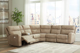 Bay Furniture Gallery - Ashley Furniture - Next-Gen DuraPella Sectional - 6-Piece Power Reclining Sectional / Slate - 61003S7