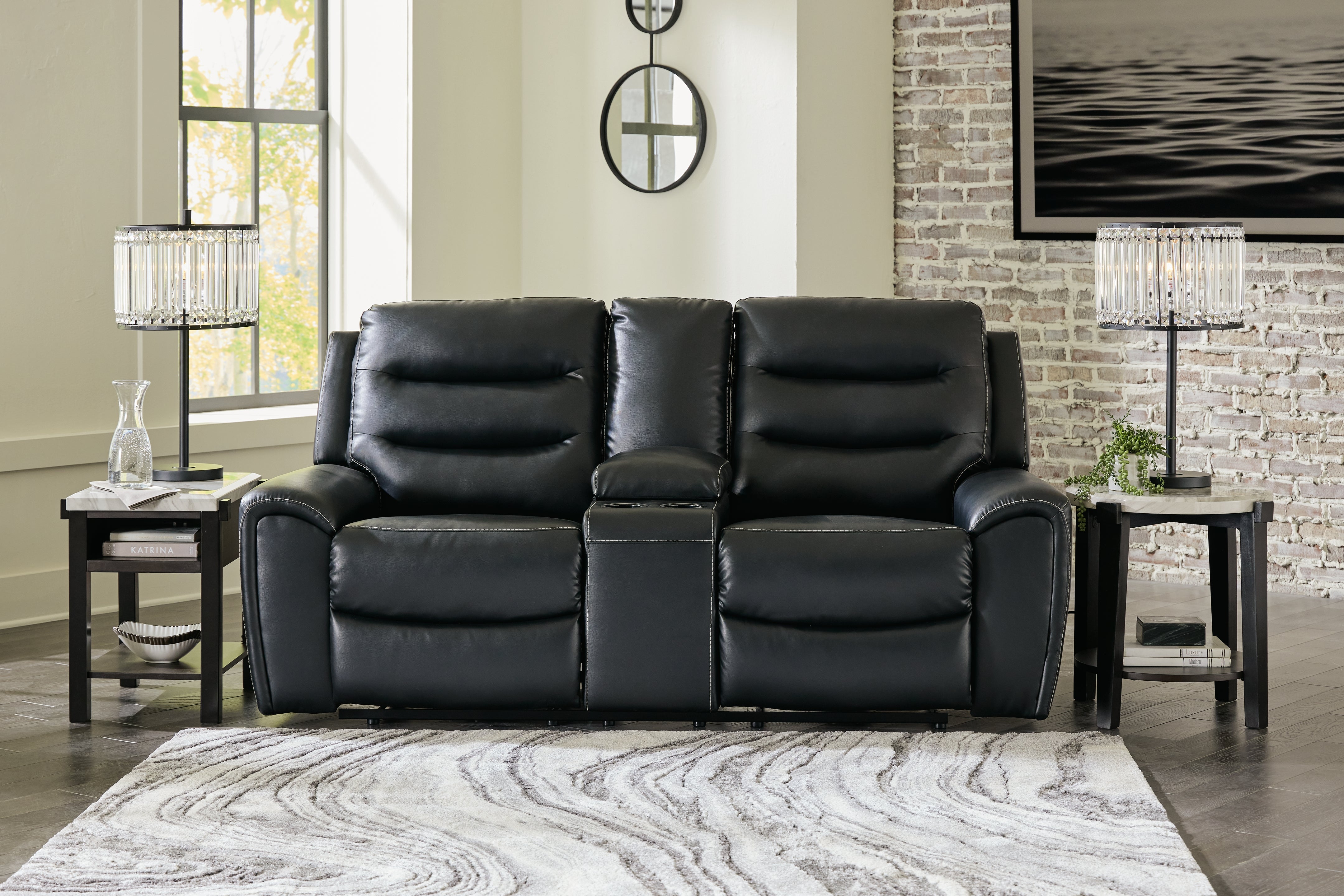 Bay Furniture Gallery - Ashley Furniture - Warlin Living Room - PWR Recliner/ADJ Headrest / Black - 6110513