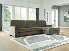 Bay Furniture Gallery - Ashley Furniture - Caspian-Town Sectional - RAF 2-Piece Sectional with Chaise / Olive - PC61702S1