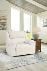 Bay Furniture Gallery - Ashley Furniture - Keensburg Living Room - Wide Seat Power Recliner / Linen - 6180782