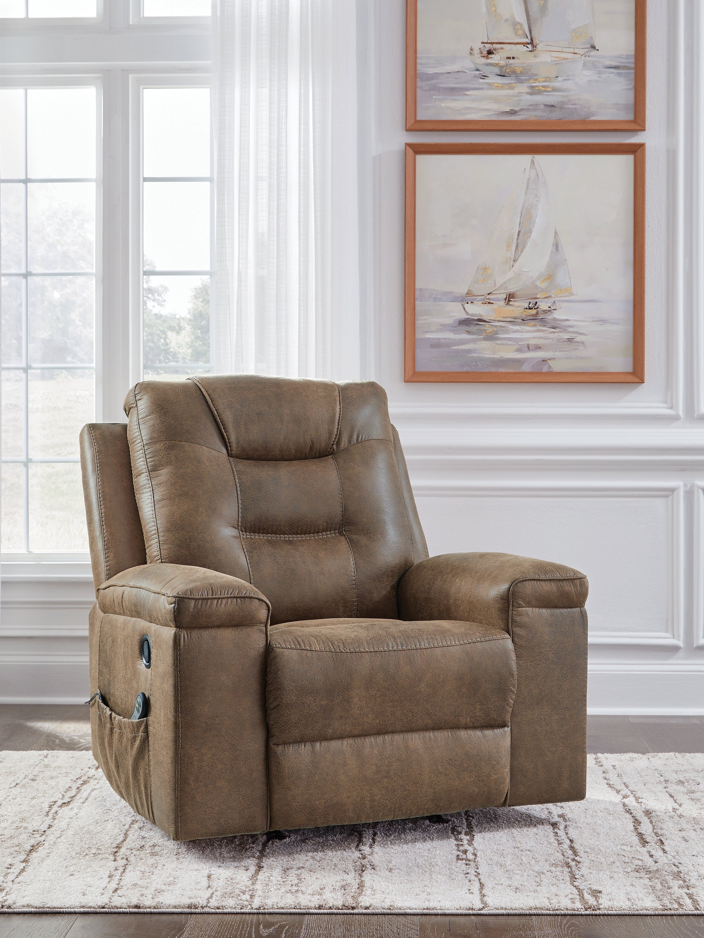 Bay Furniture Gallery - Ashley Furniture - Stockworth Living Room - Rocker Recliner / Granite - PC6560525