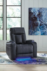 Bay Furniture Gallery - Ashley Furniture - Feazada Living Room - PWR Recliner/ADJ Headrest / Sapphire - 6620613