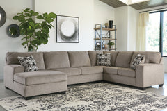 Bay Furniture Gallery - Ashley Furniture - Ballinasloe Sectional - RAF 3-Piece Sectional with Chaise / Smoke - 80703S1