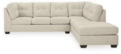 Bay Furniture Gallery - Ashley Furniture - Falkirk Sectional - LAF 2-Piece Sectional with Chaise / Parchment - 80806S2