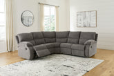 Bay Furniture Gallery - Ashley Furniture - Museum Sectional - 2-Piece Reclining Sectional / Pewter - 81807S2