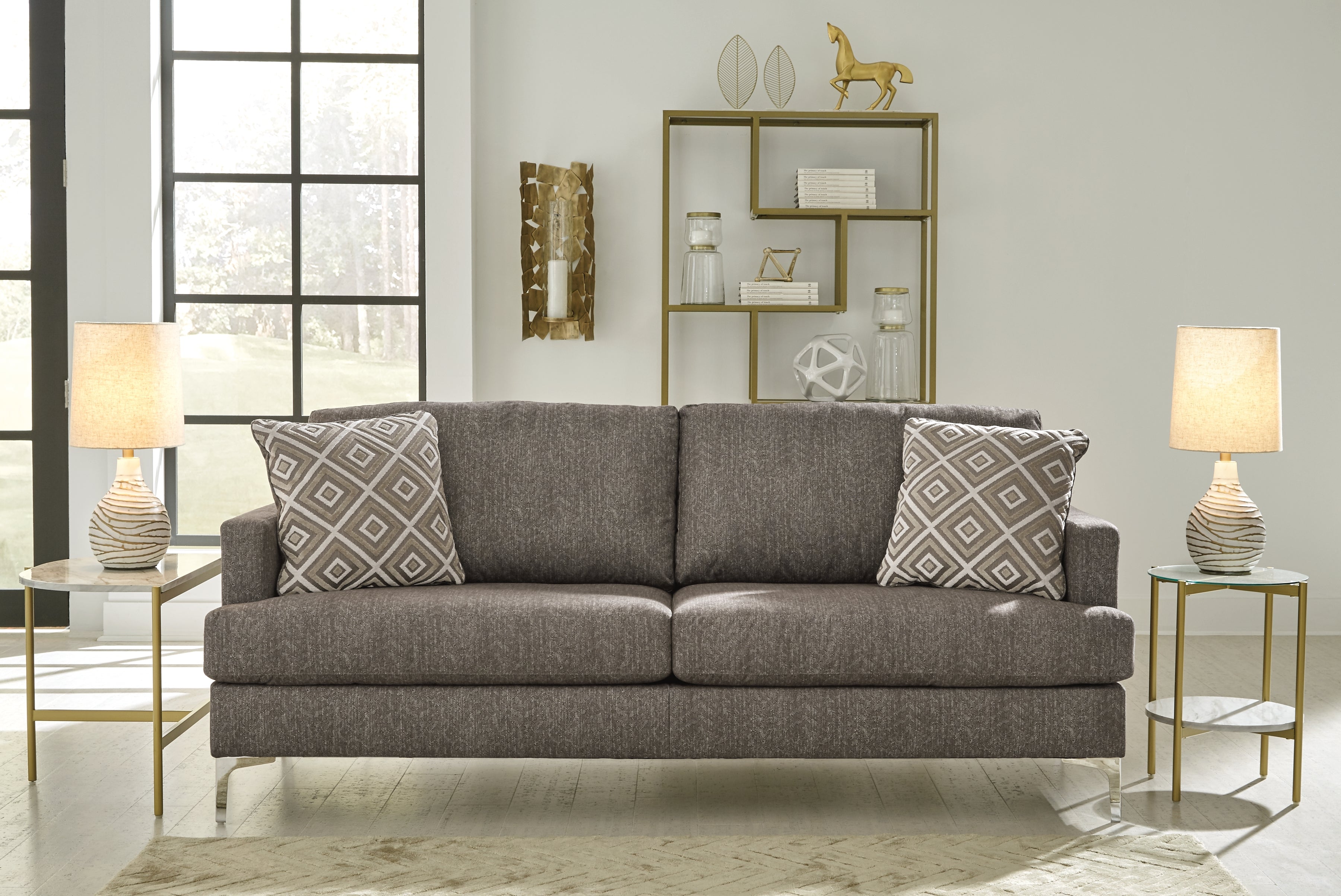 Bay Furniture Gallery - Ashley Furniture - Arcola Living Room - RTA Sofa / Java - 82604S1