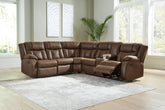 Bay Furniture Gallery - Ashley Furniture - Trail Boys Sectional - 2-Piece Reclining Sectional / Walnut - 82703S1