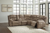 Bay Furniture Gallery - Ashley Furniture - Ravenel Sectional - 3-Piece Power Reclining Sectional / Fossil - 83106S1