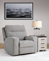 Bay Furniture Gallery - Ashley Furniture - Biscoe Living Room - PWR REC Loveseat/CON/ADJ HDRST / Pewter - 9050318
