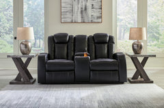 Bay Furniture Gallery - Ashley Furniture - Caveman Den Living Room - PWR Recliner/ADJ Headrest / Midnight - 9070313