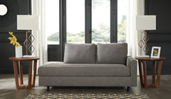 Bay Furniture Gallery - Ashley Furniture - Lyman Living Room - RAF Corner Chaise / Graphite - 9330317