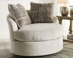 Bay Furniture Gallery - Ashley Furniture - Soletren Living Room - Oversized Accent Ottoman / Ash - 9510308