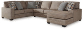 Bay Furniture Gallery - Ashley Furniture - Cannonbrook Sectional - RAF 3-Piece Sectional with Chaise / Nutmeg - 98201S1