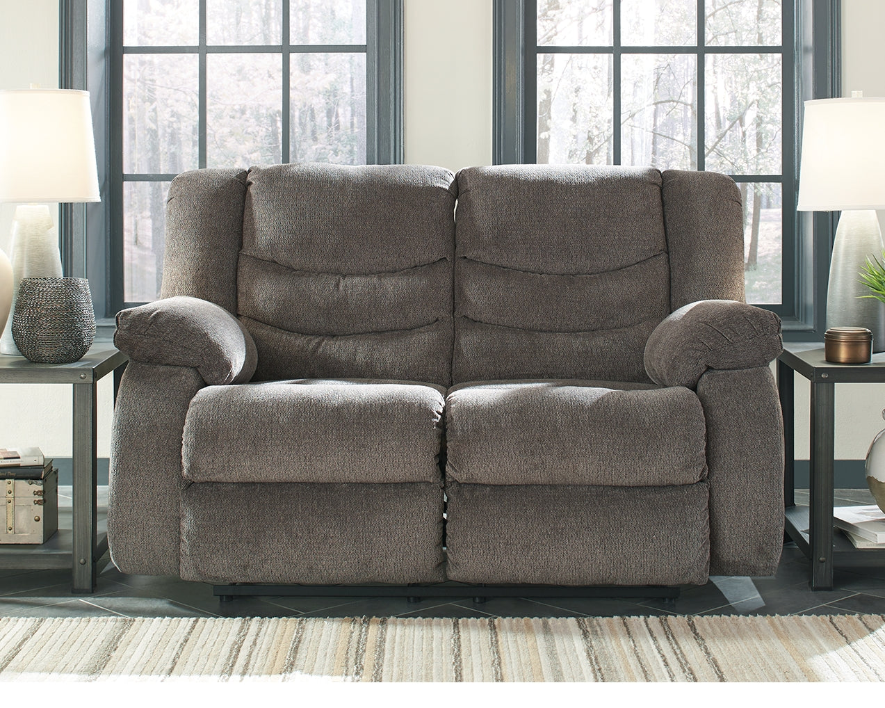 Bay Furniture Gallery - Ashley Furniture - Tulen Living Room - Reclining Sofa / Gray - 9860688